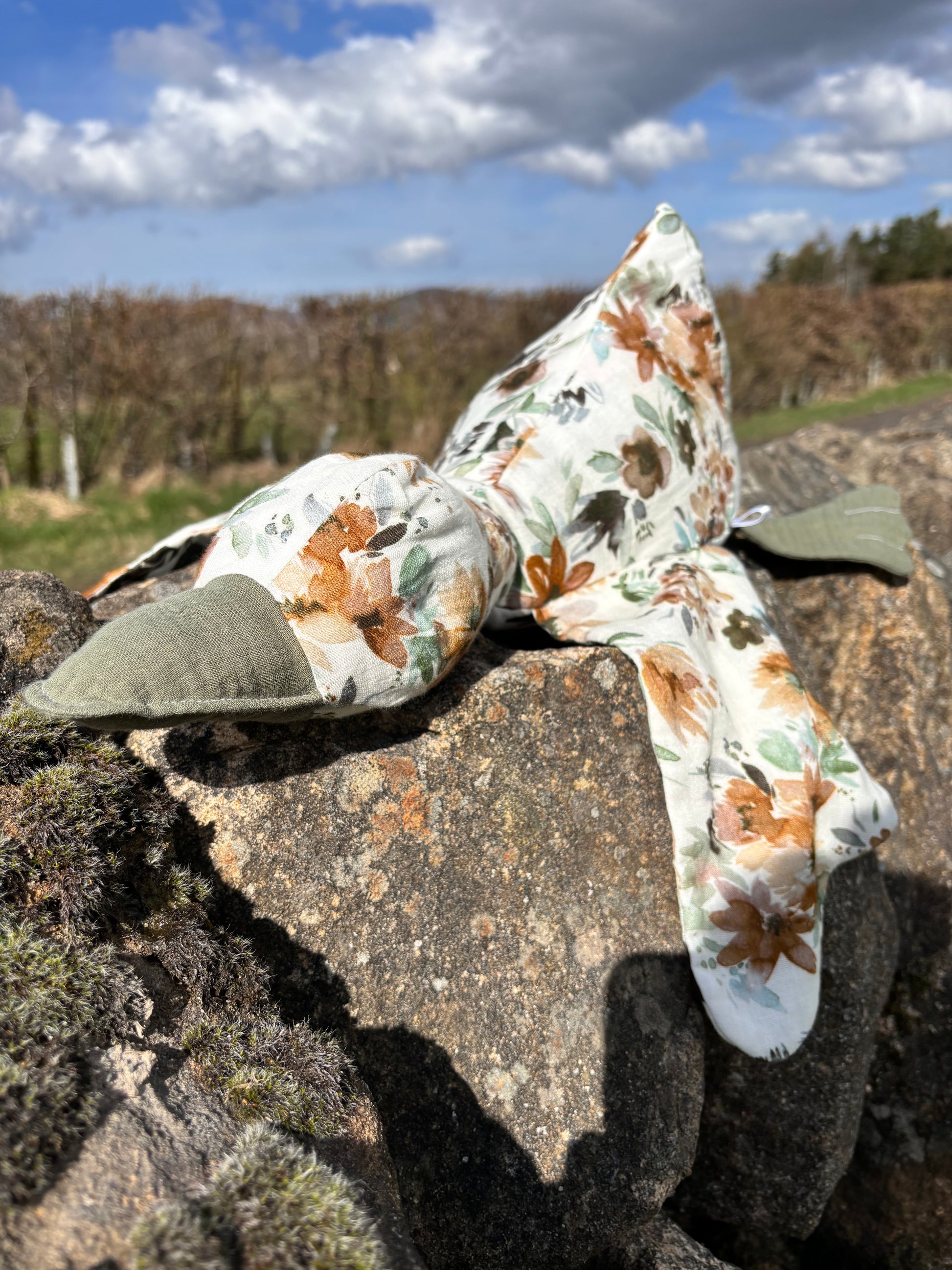 Organic cotton baby toy goose