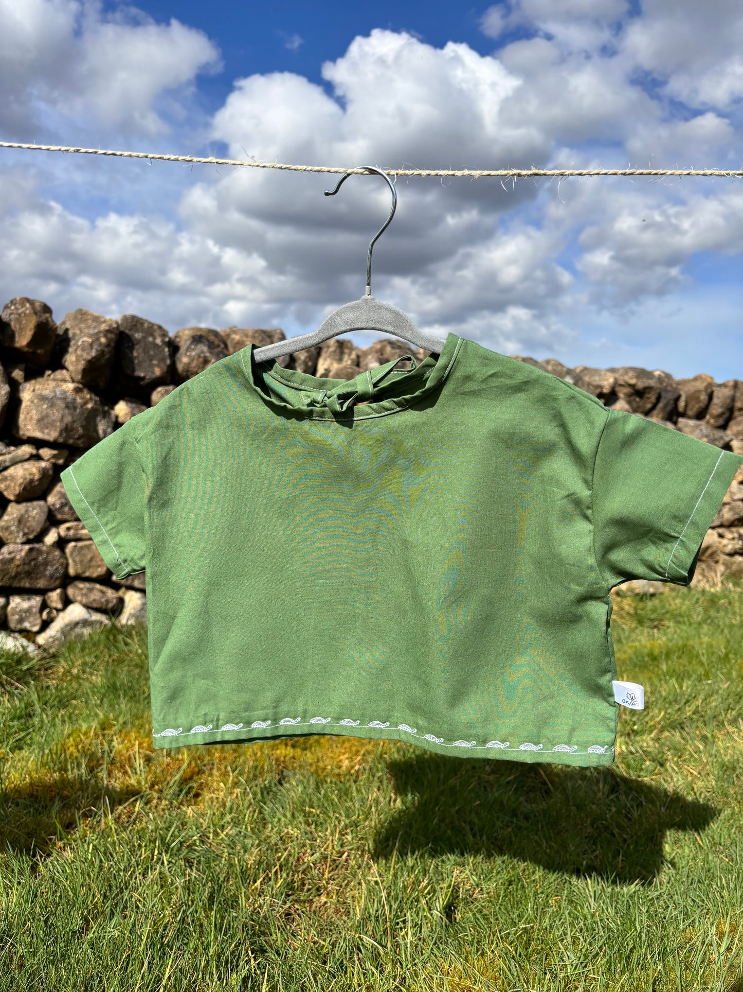 Organic cotton baby shirt green