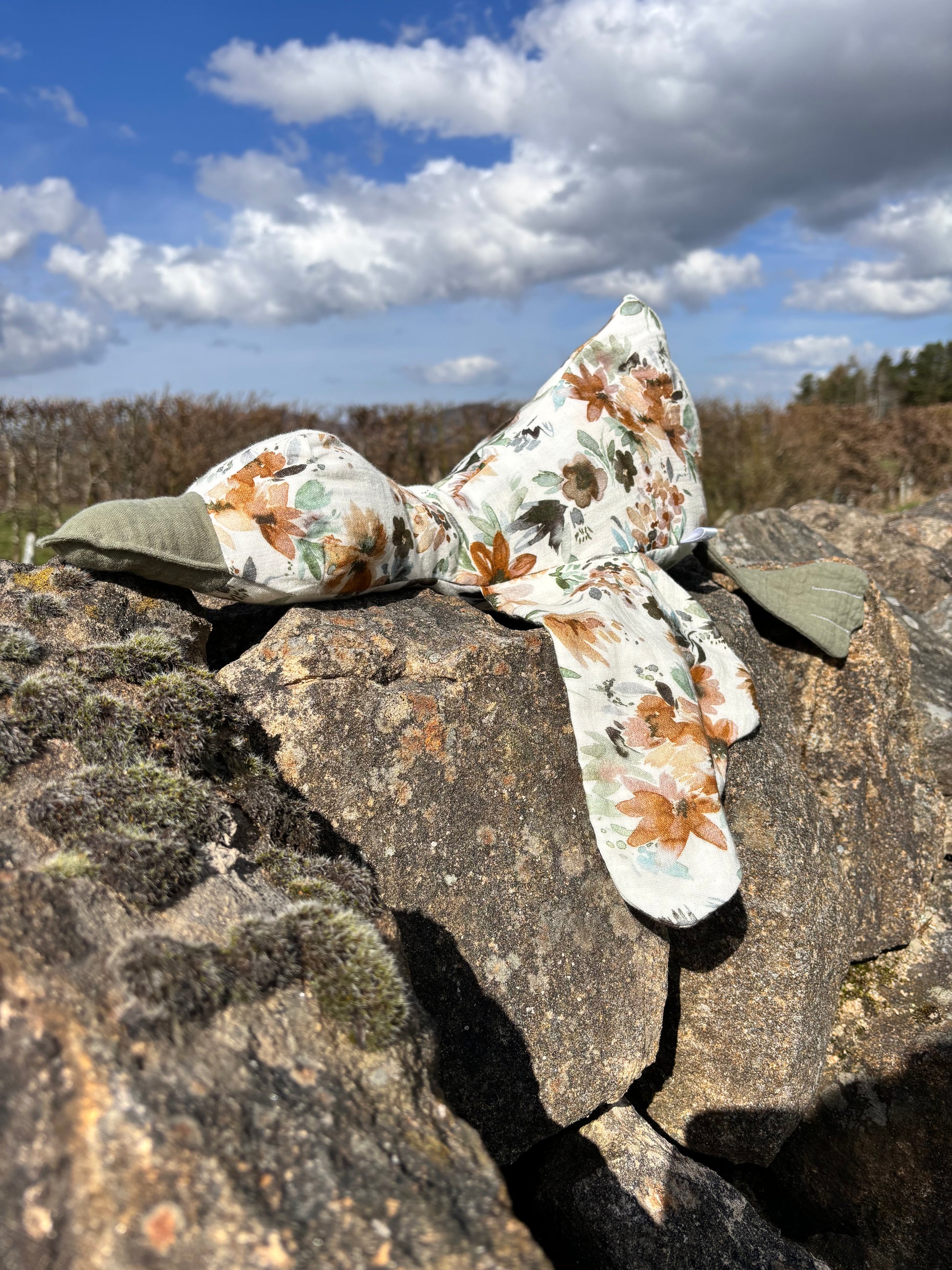 Organic cotton baby toy goose