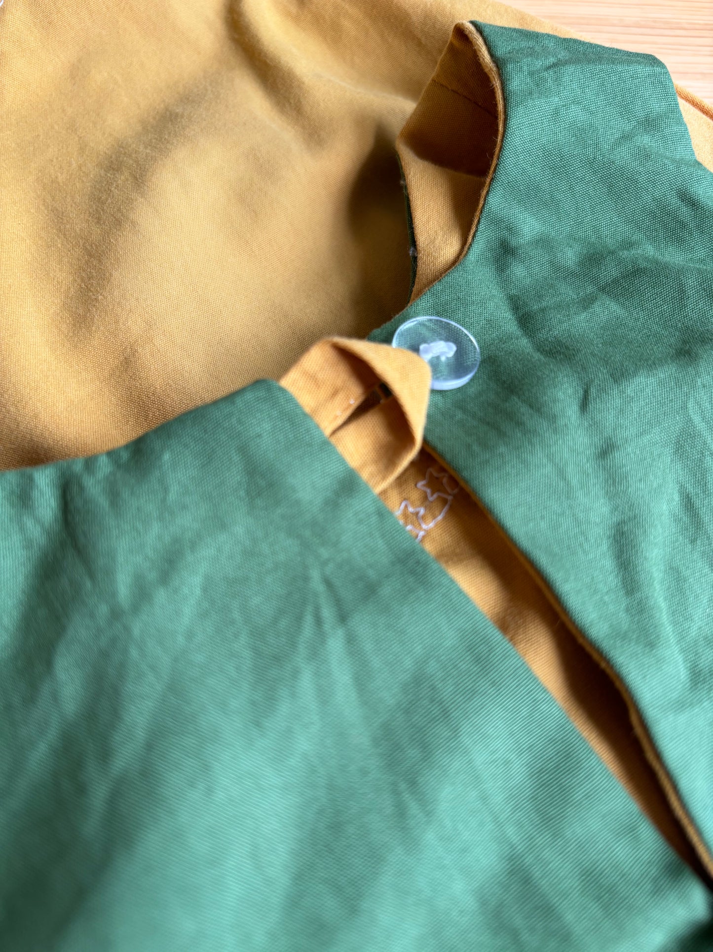 Organic cotton baby romper green