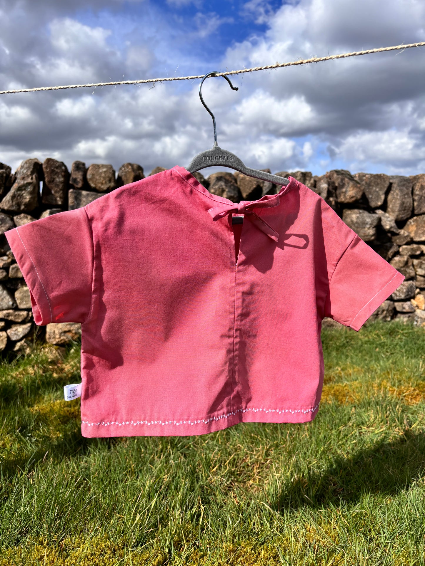 Organic cotton baby shirt pink