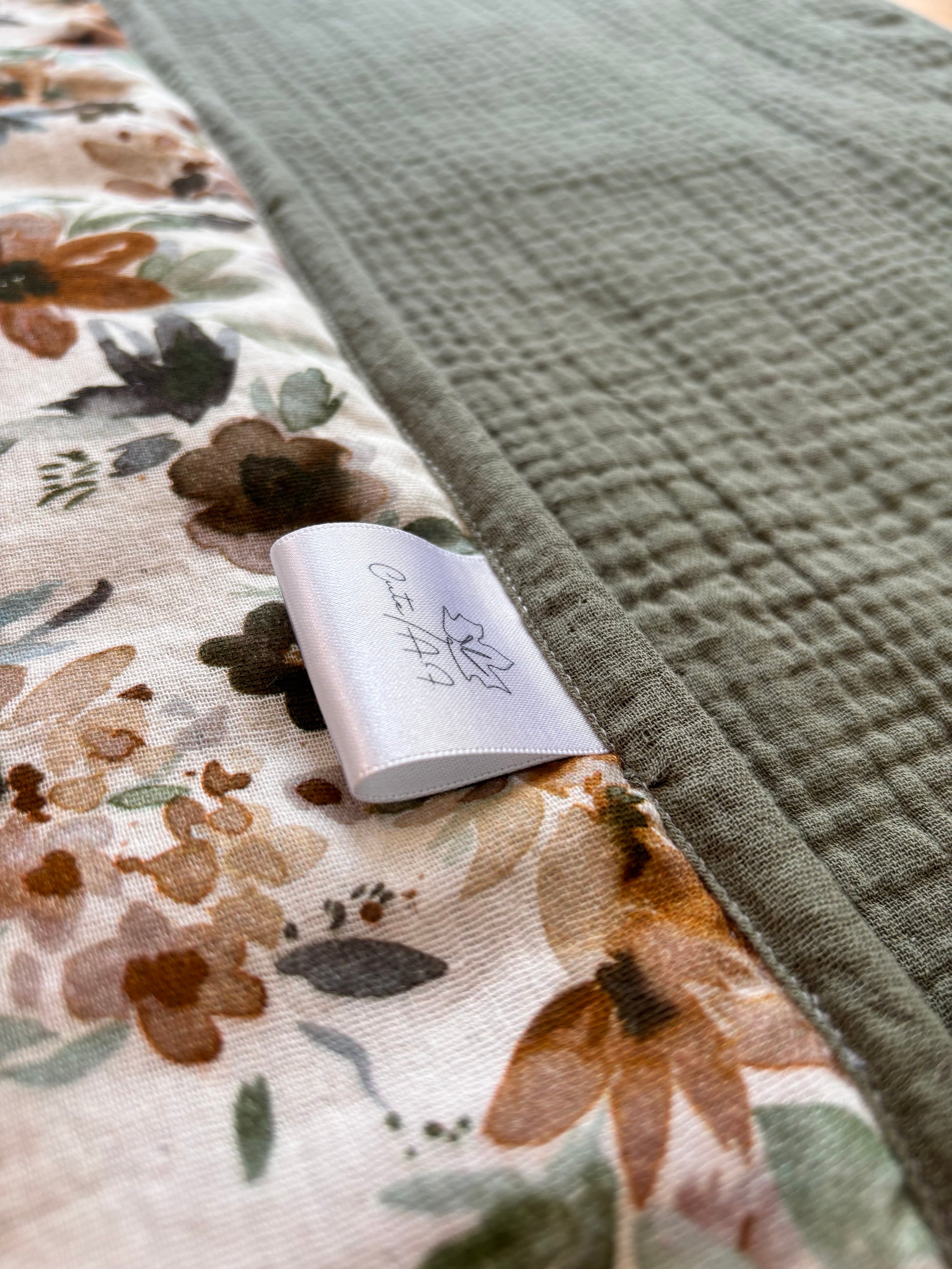 Organic cotton baby changing mat