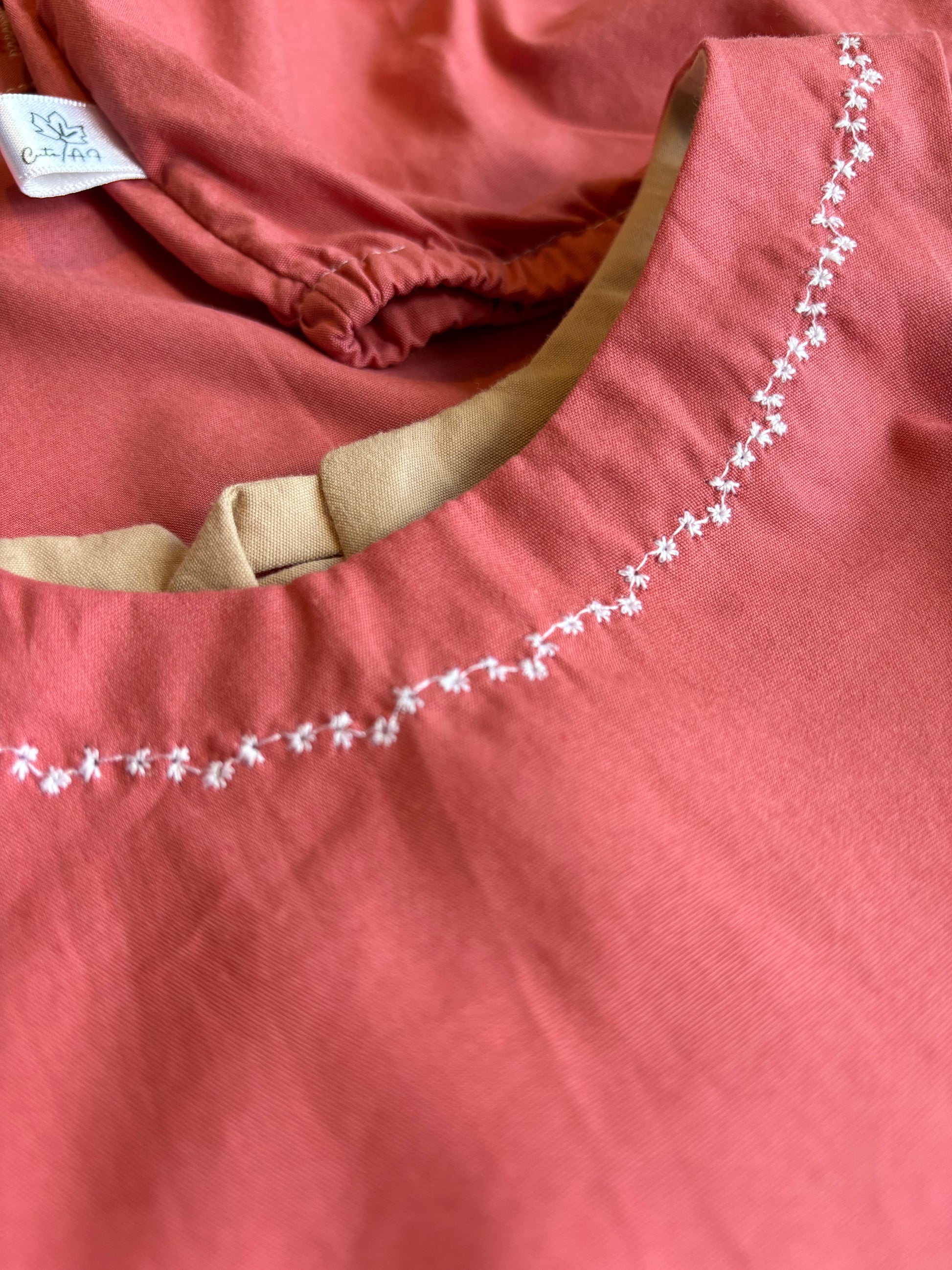 Organic cotton baby romper pink