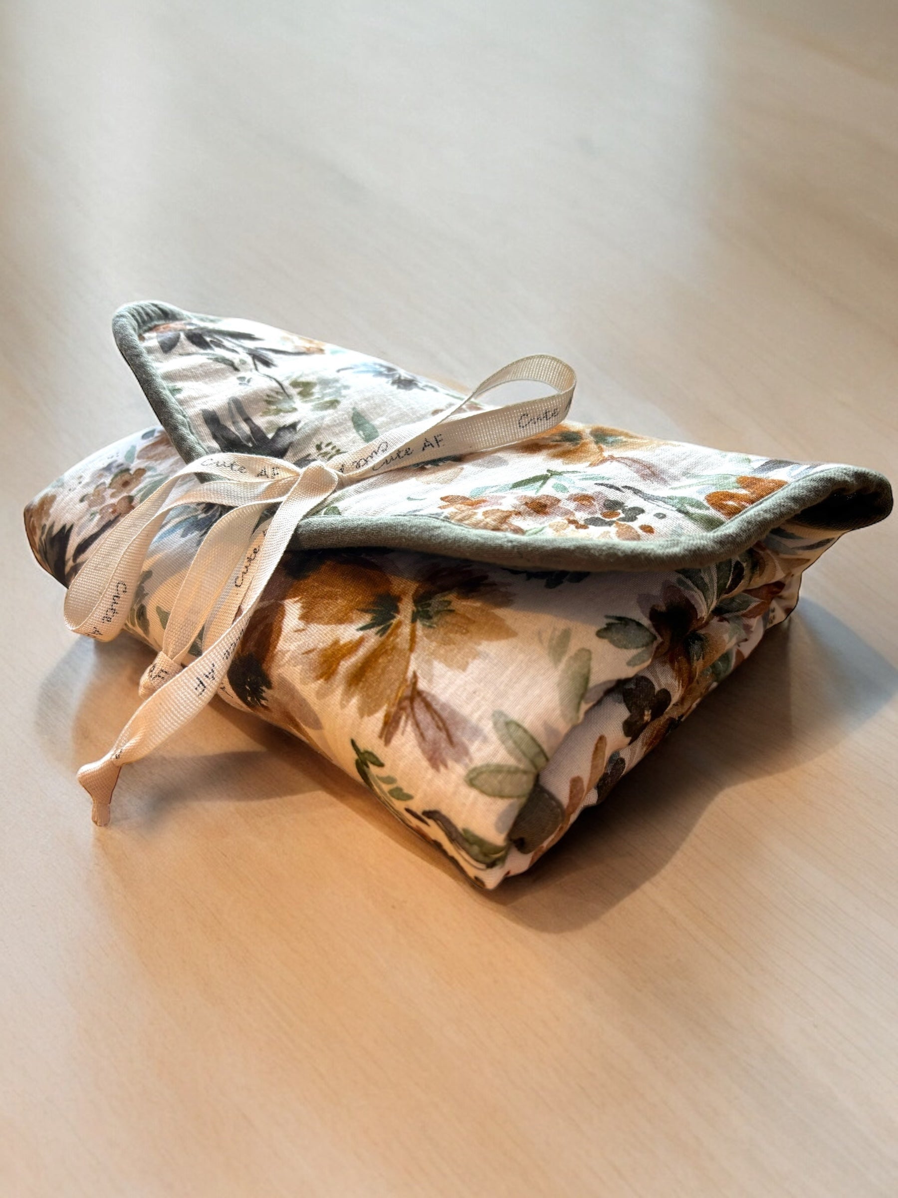 Organic cotton baby changing mat