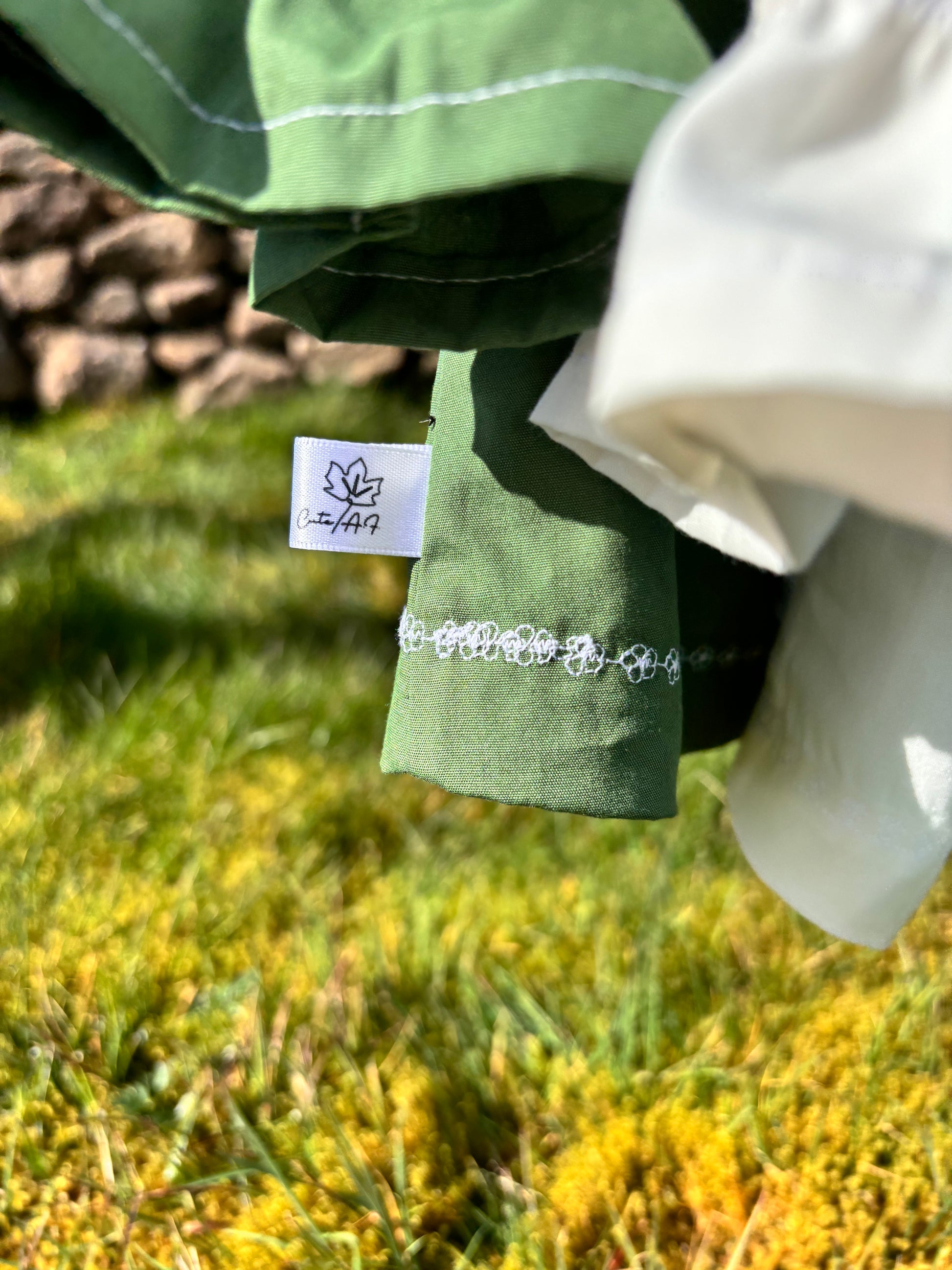 Organic cotton baby top green