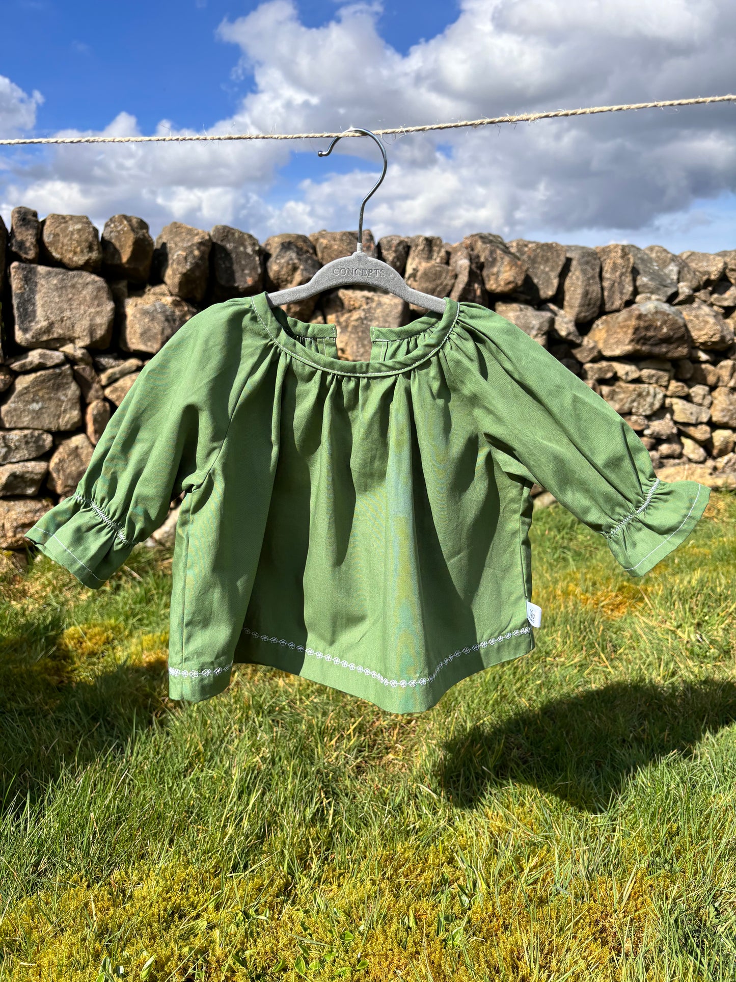 The Organic Cotton Little Blouse: Green