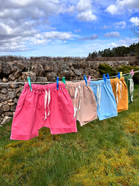 Organic cotton baby shorts