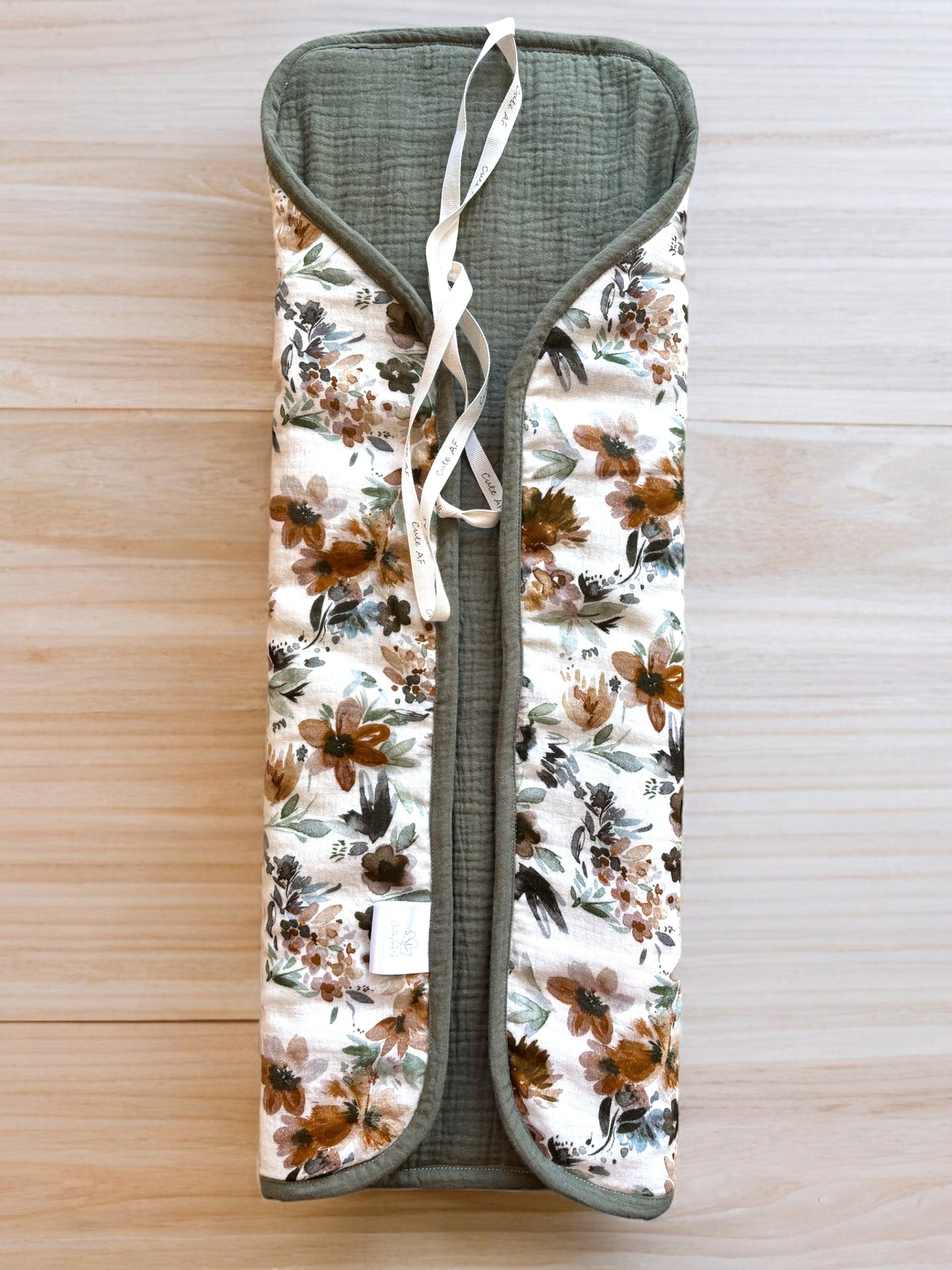 Organic cotton baby changing mat