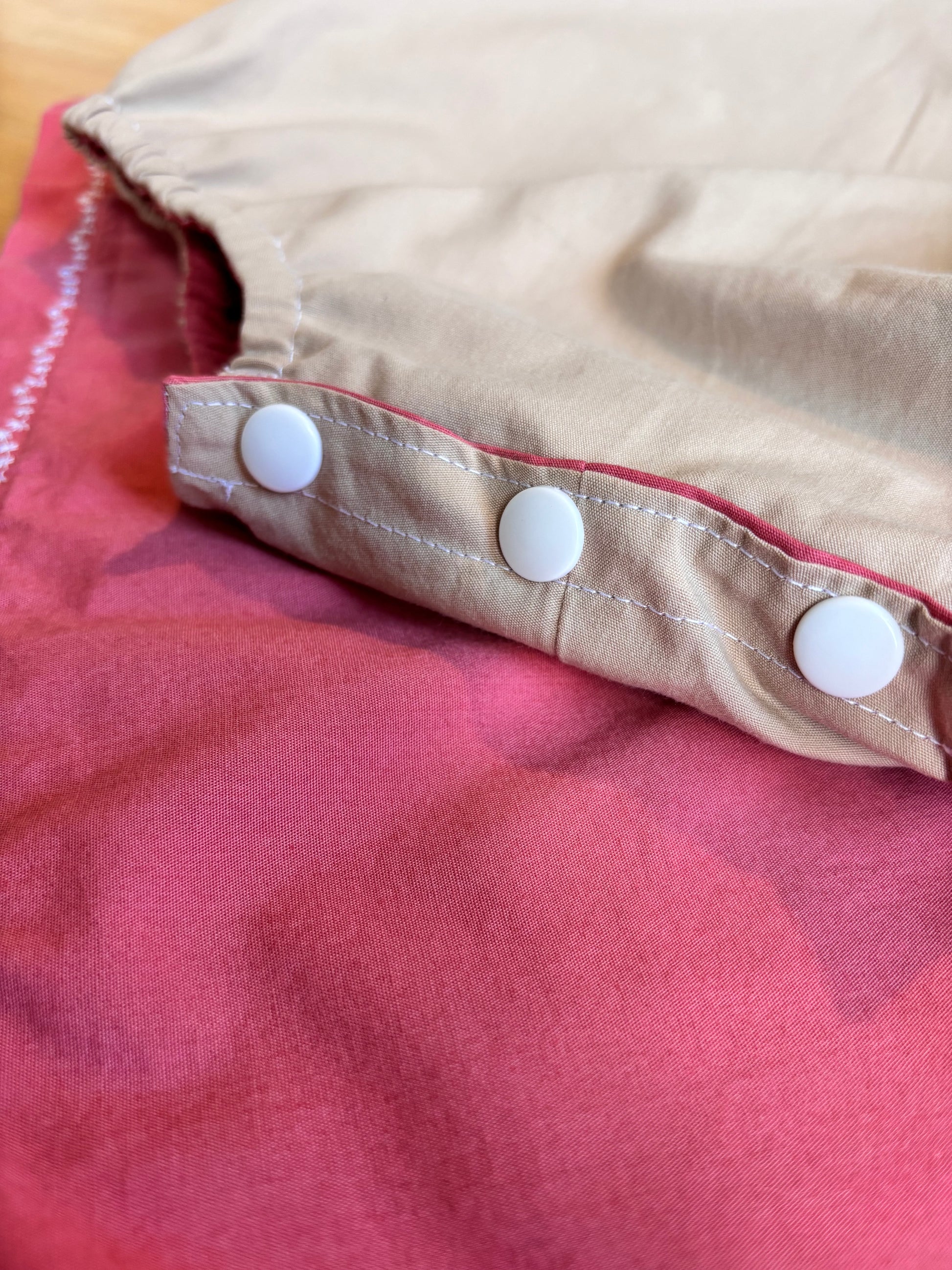 Organic cotton baby romper beige