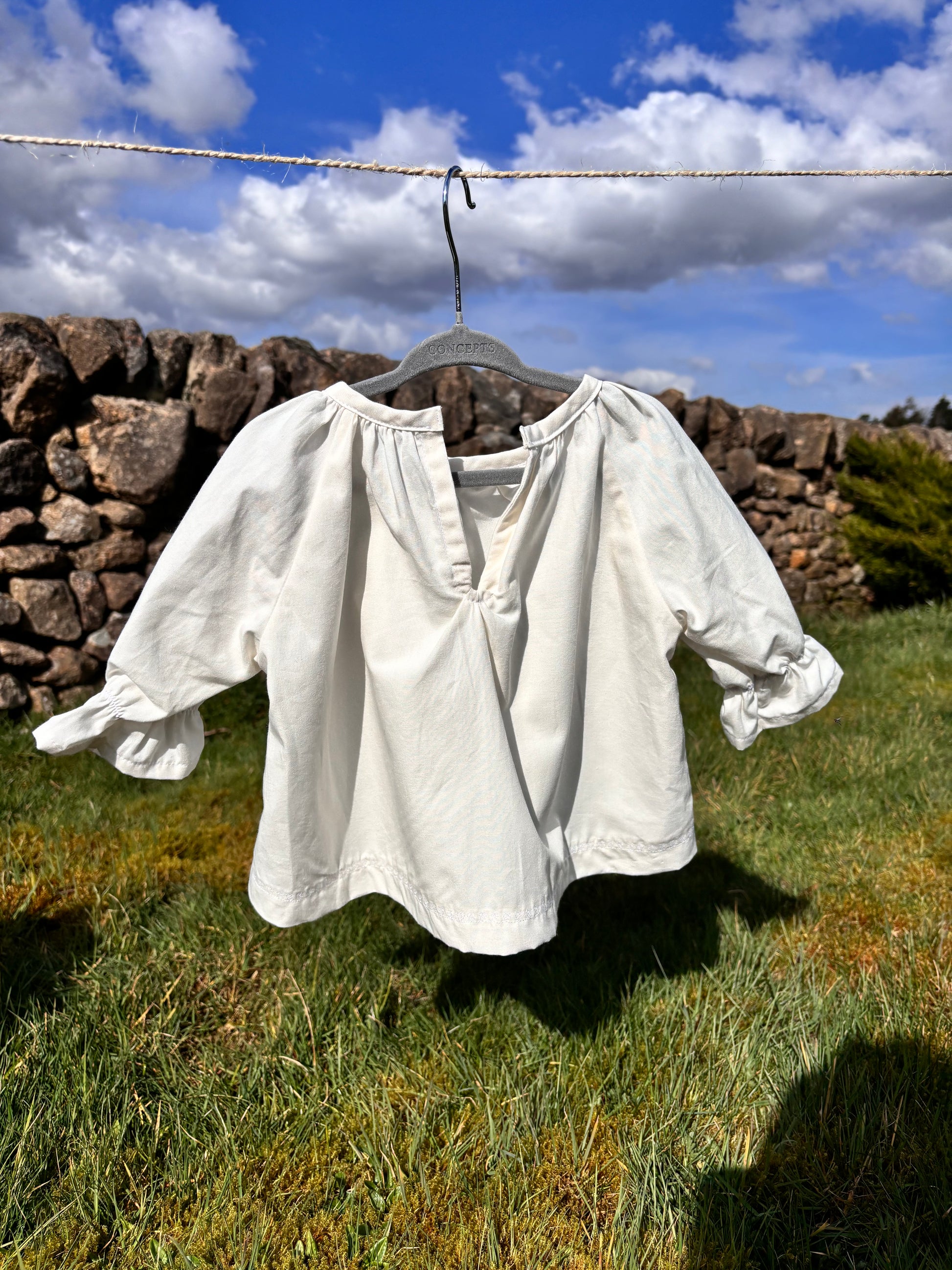 Organic cotton baby top white